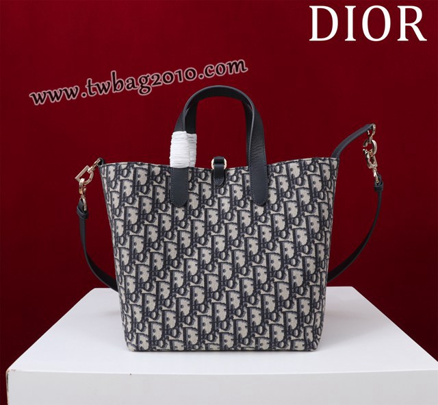 Dior专柜新款迪奥高仿原单藤格纹图案Toujours竖版手袋时尚托特购物包 djfk1678